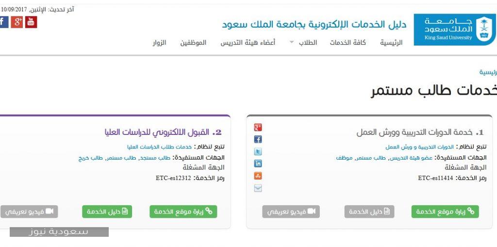 بوابة جامعة الملك سعود الإلكترونية وأهم الخدمات التي تقدمها