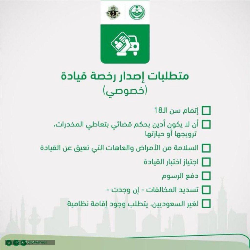 معرفة رسوم إصدار رخصة قيادة خصوصي بالمملكة العربية السعودية سعودية نيوز