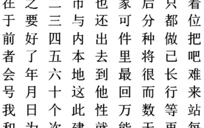 كم يبلغ  عدد حروف اللغة الصينية واصلها القديم