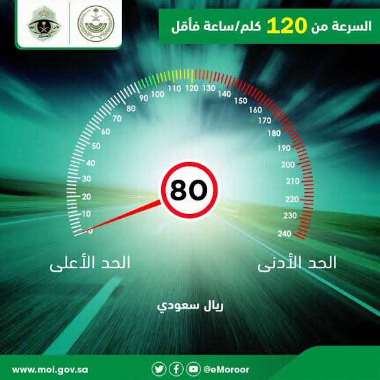 ما هي نسبة السماح في ساهر علي هامش سرعة 120