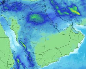 توقعات حالة الطقس على المملكة العربية السعودية