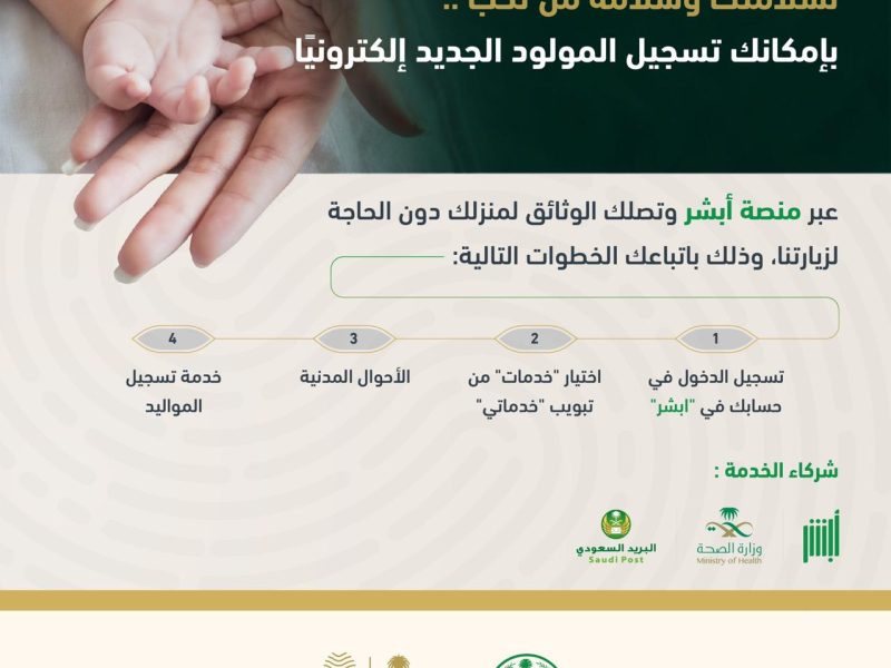 الأحوال المدنية توضح كيفية تسجيل مولود خارج السعودية