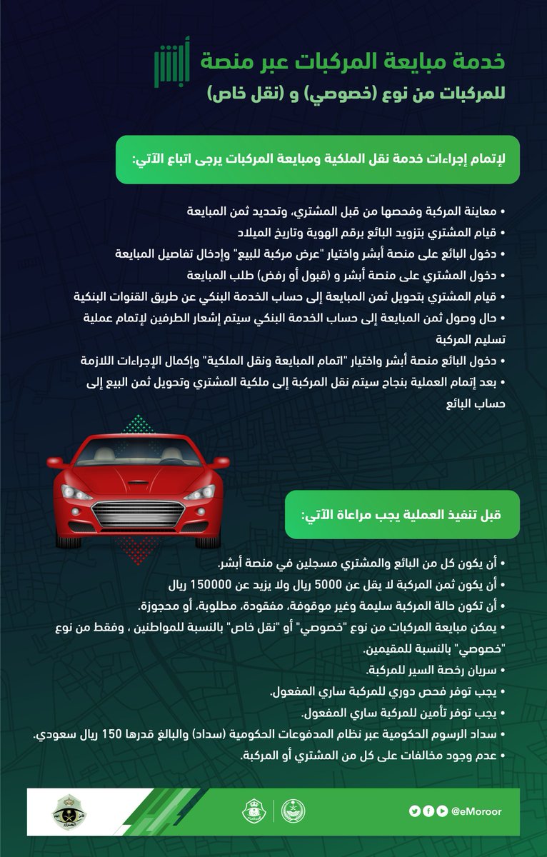 ما هي شروط نقل ملكية سيارة في السعودية 2022؟