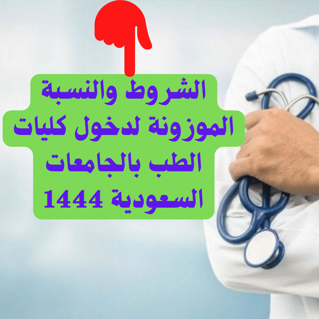 الشروط والنسبة الموزونة لدخول كليات الطب بالجامعات السعودية 1444